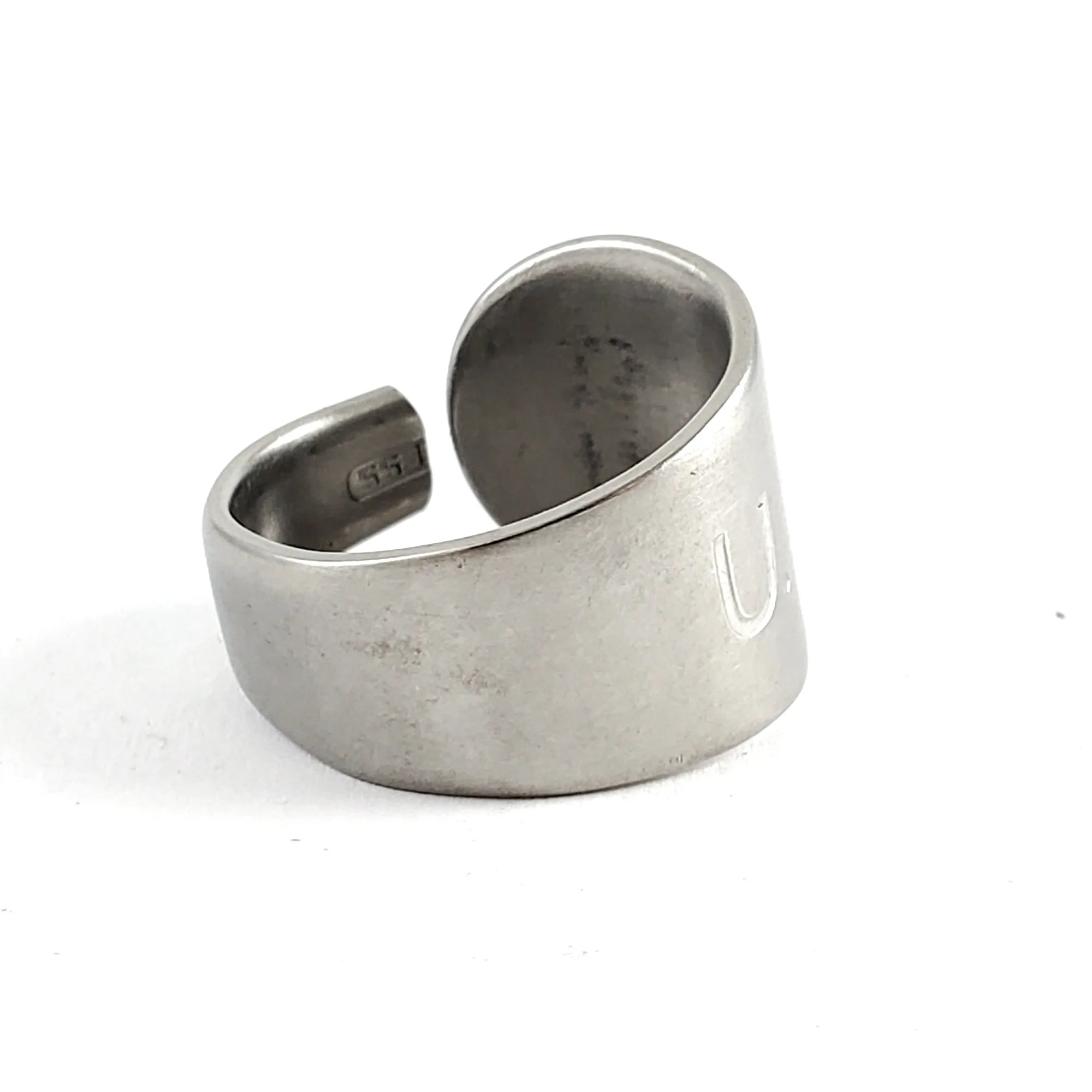 Vintage US Army Military Stainless Steel Spoon Ring