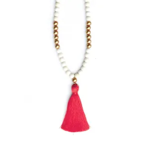 Viv & Lou Tori Beaded Necklace - Red