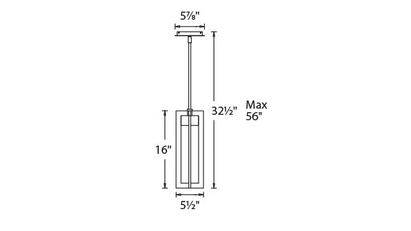 WAC Chamber 16" Pendant 3000K Bronze PD-W48616-BZ